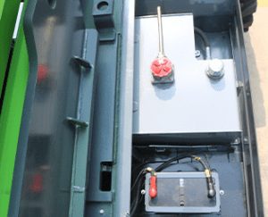 electric-articulating-boom-lift 16 Oil Tank and Emergency Battery Pump